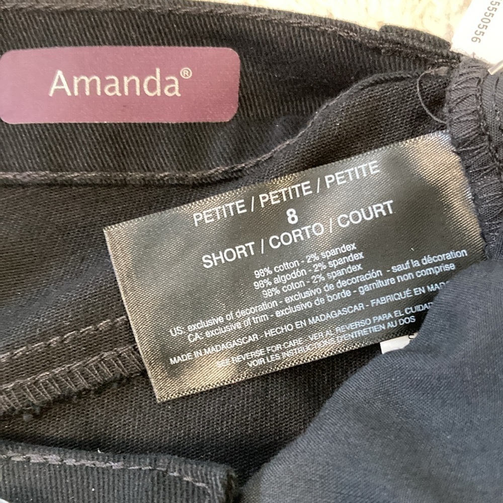 Gloria Vanderbilt Amanda High Rise Straight-Leg Jeans Size 8PS NWT PETITE - Picture 7 of 9